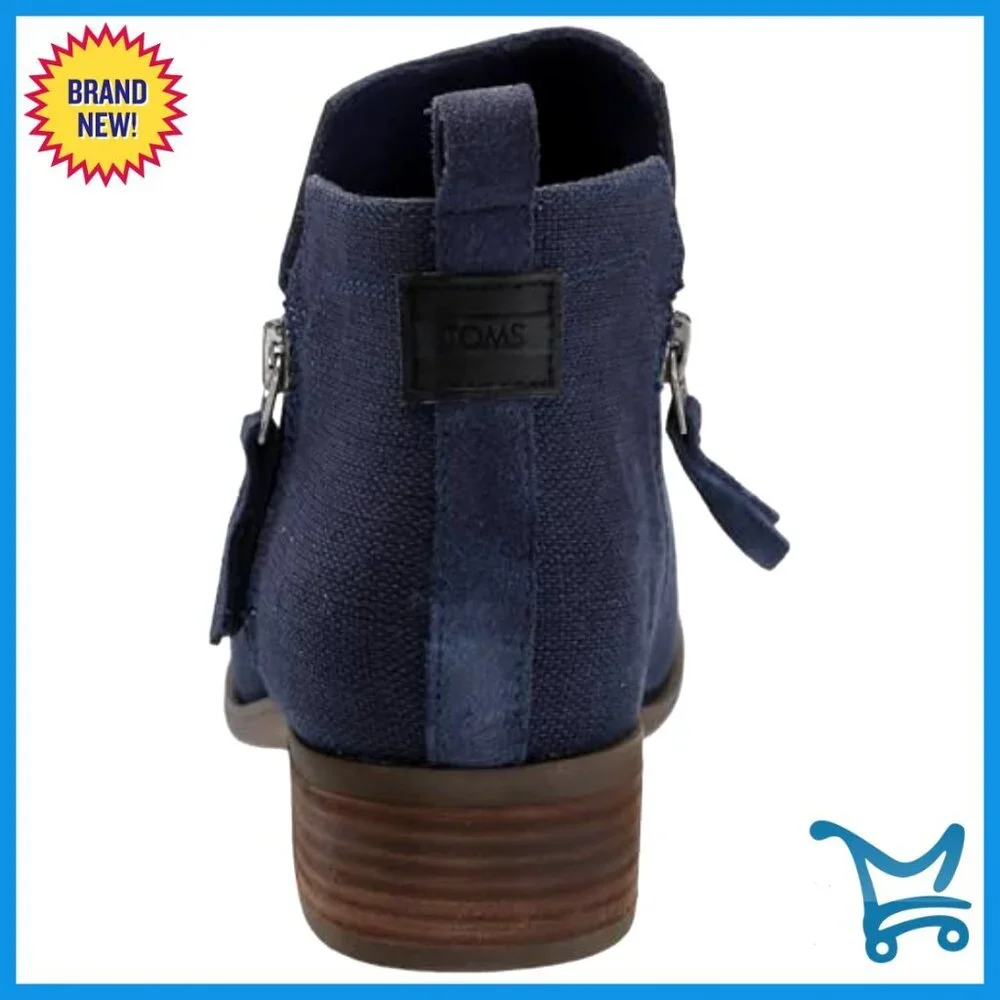 Suede Canvas Ankle Boots Low Heel Dual Zippers Comfort Insole Fall Shoes